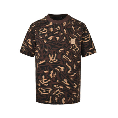 Louis Vuitton 26ss twisted old flower jacquard short sleeves