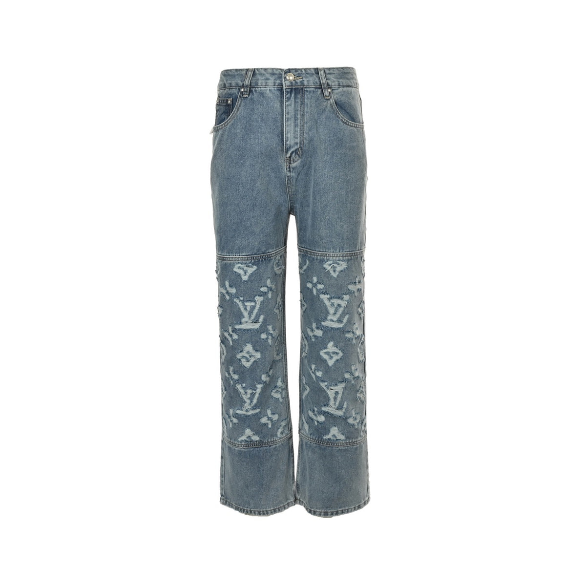 Louis Vuitton 24Fw ripped presbyopic suit jeans