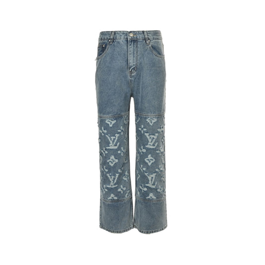 Louis Vuitton 24Fw ripped presbyopic suit jeans