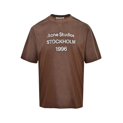 Acne Studios airbrushed distressed logo short sleeves