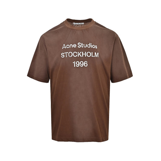 Acne Studios airbrushed distressed logo short sleeves
