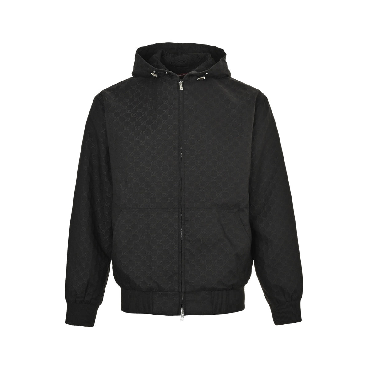 Gucci 25ss GG full printed fine grid hooded zipper jacket