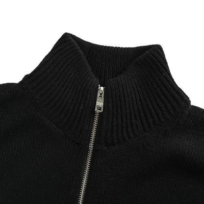 Prada embroidered logo zipper sweater cardigan