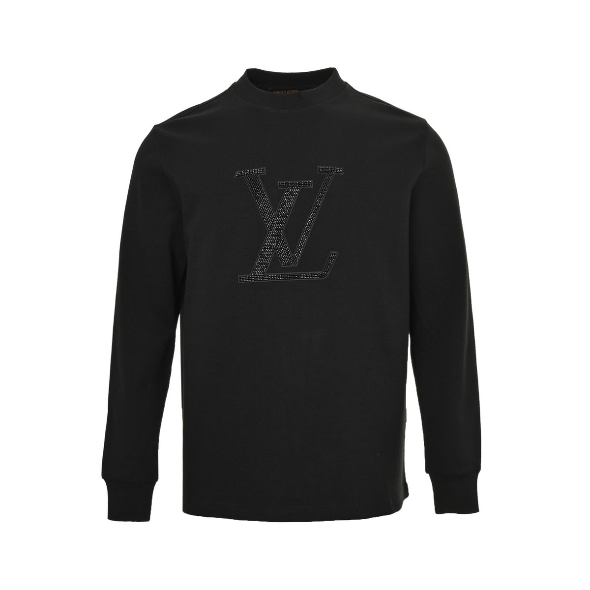 Louis Vuitton 25Fw large logo beaded embroidery long-sleeved T-shirt