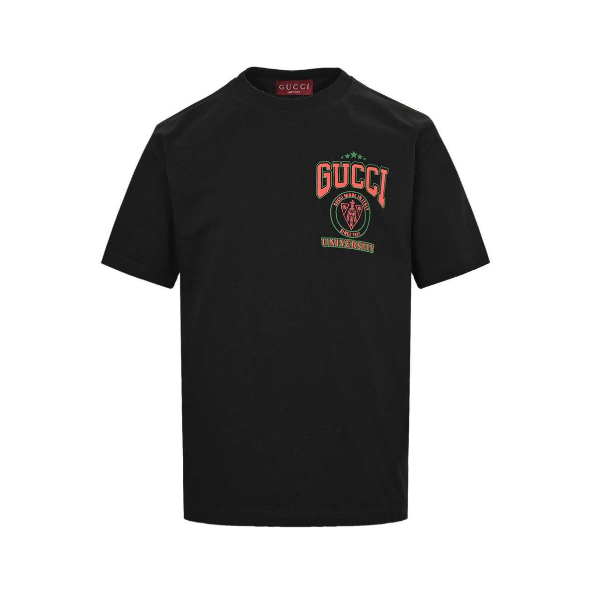 Gucci 25ss chest letter badge printed short sleeves