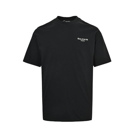 BALMAIN 26ss simple rubberized small label short sleeves