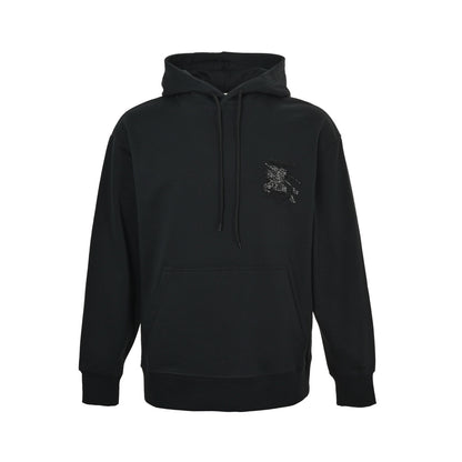 Burberry 25Fw hot diamond towel embroidered war horse hooded sweatshirt