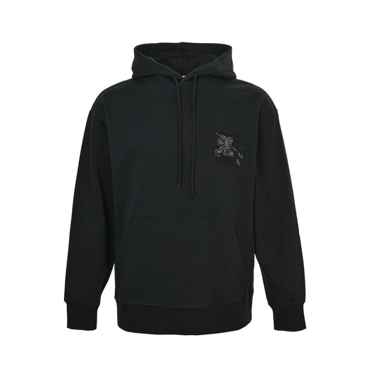 Burberry 25Fw hot diamond towel embroidered war horse hooded sweatshirt
