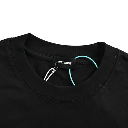 We11 Done flame phantom letter logo printed short sleeves