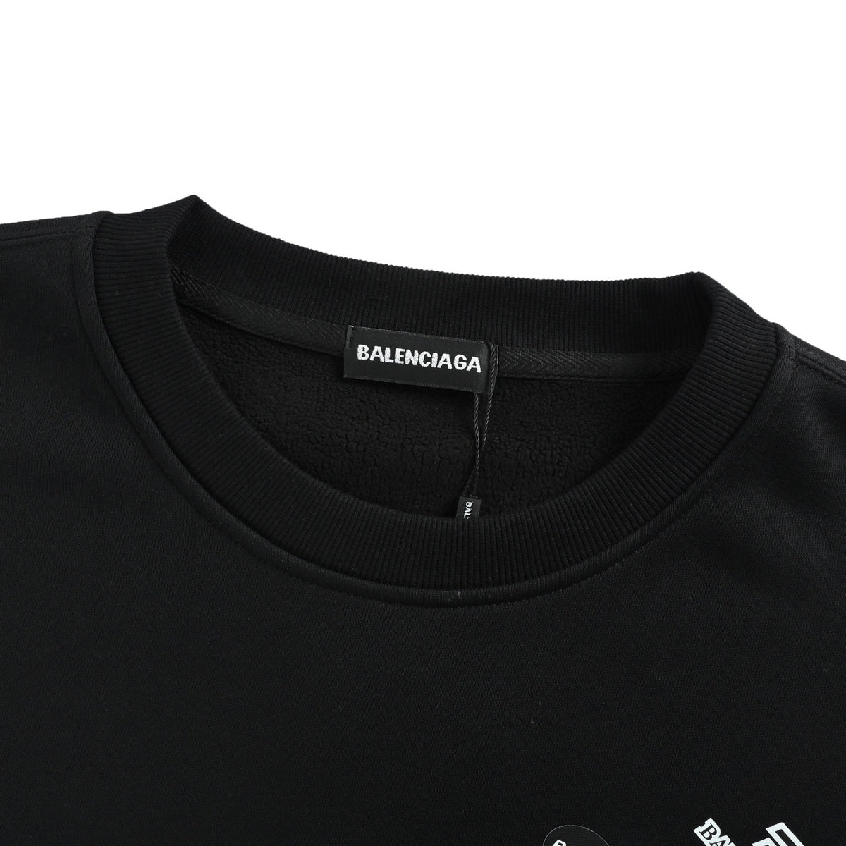 Balenciaga/Balanciaga 25Fw multi-label printed crew neck sweatshirt