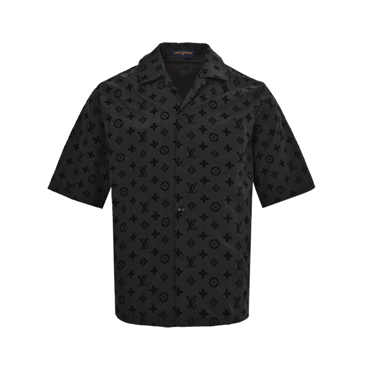 Louis Vuitton 25ss all-over printed old flower flocking short-sleeved shirt