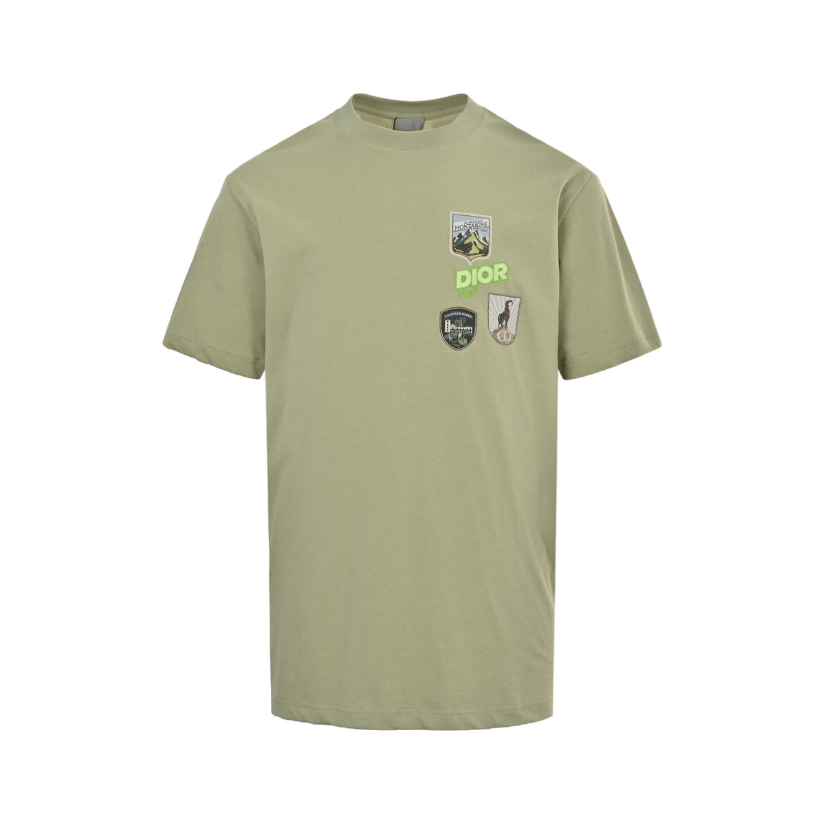Dior Mountain multi-color patch embroidered short sleeves