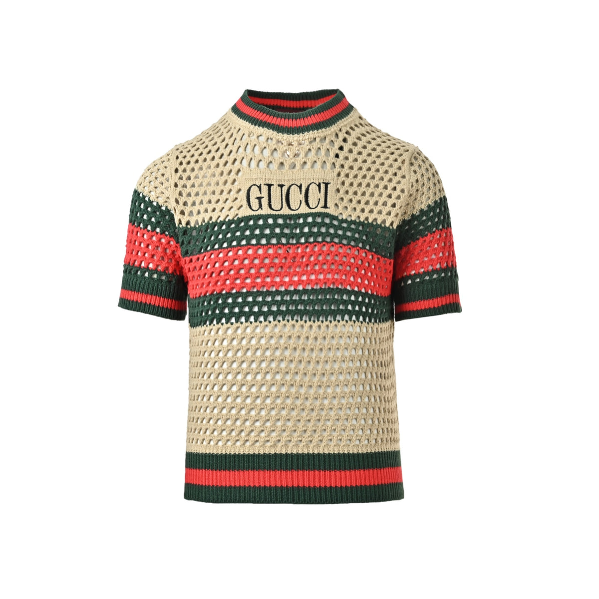 Gucci retro hollow short-sleeved sweater