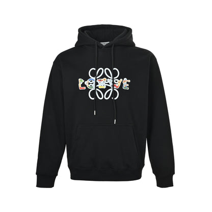 Loewe/Luo Yiwei 25Fw colorful letter hooded sweatshirt