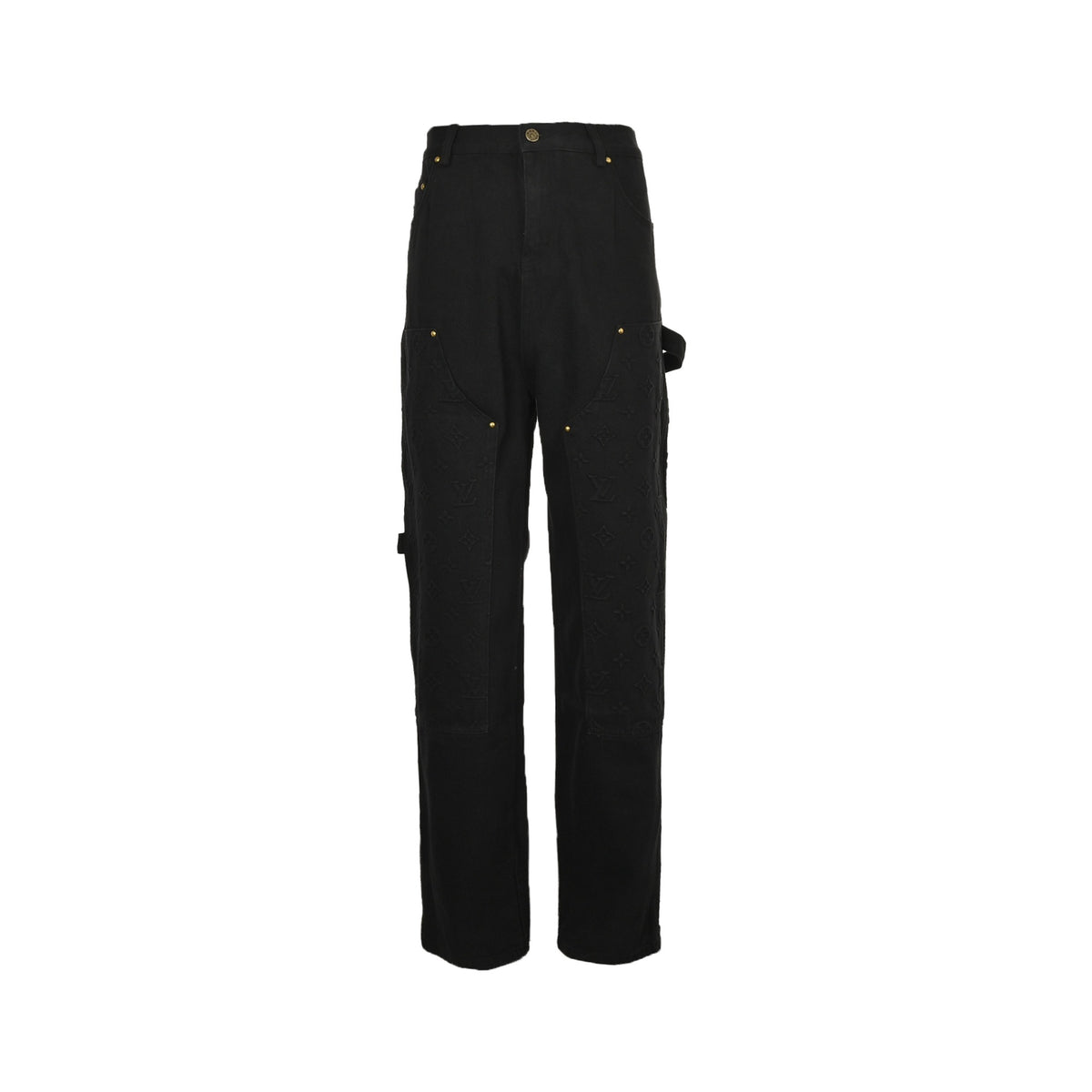 Louis Vuitton presbyopic embossed washed jeans