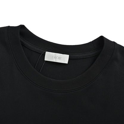 Dior floral print letter embroidered short sleeves