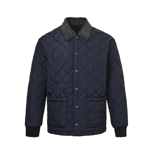 Prada rhombus corduroy collar cotton jacket