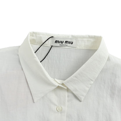 Miu Miu small black label short-sleeved shirt