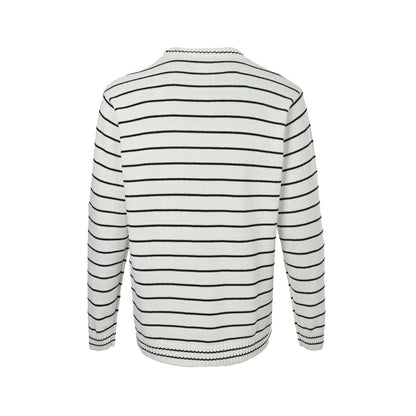 Prada letter jacquard striped crew neck sweater
