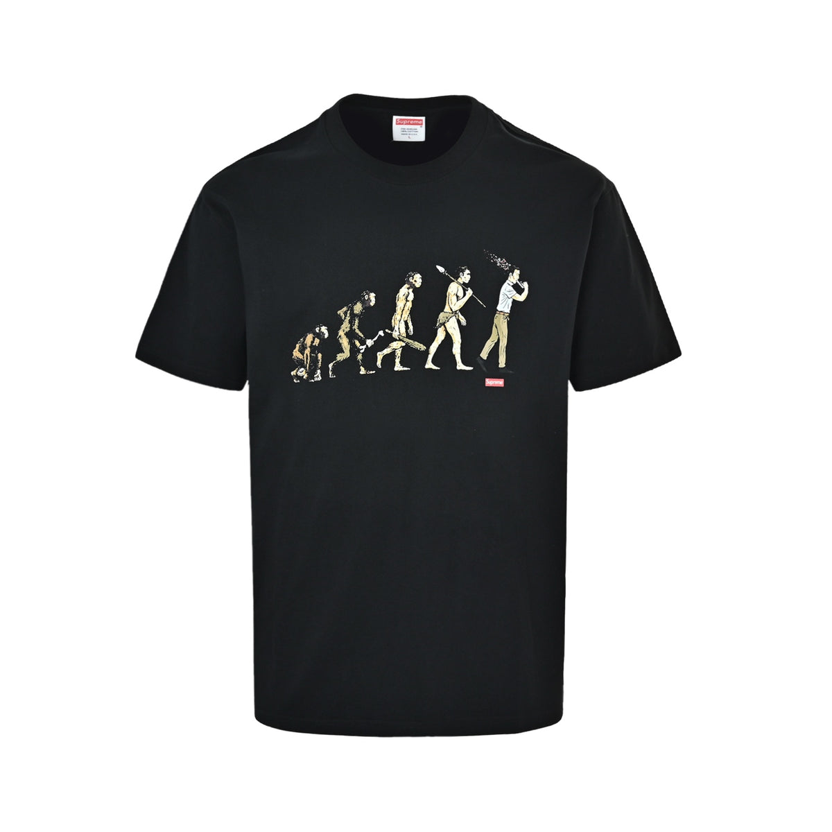 Supreme evolutionary history graphic print crew neck short sleeves