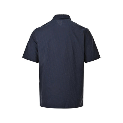 Dior 26ss dark pattern jacquard short-sleeved shirt