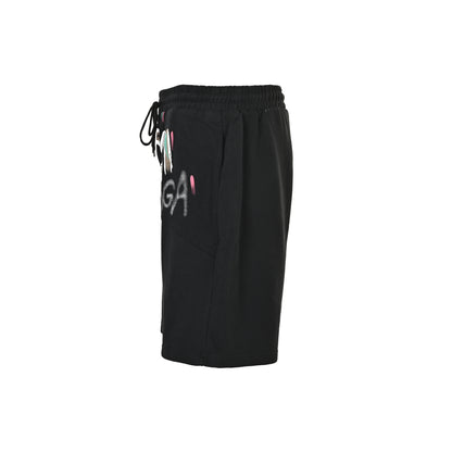 Gucci & Balenciaga collaboration logo colorful hand-painted shorts