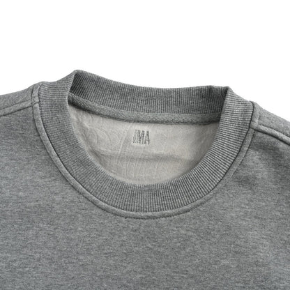 Ami towel embroidered love velvet crew neck sweatshirt