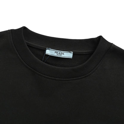 Prada 25Fw nylon pocket triangle logo round neck sweatshirt
