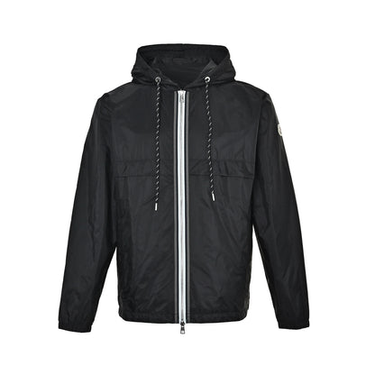Moncler/Mask Contrast Color Zipper Badge Hooded Jacket