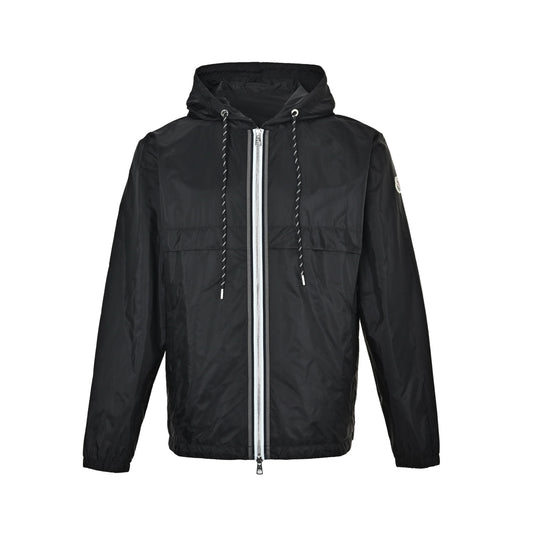 Moncler/Mask Contrast Color Zipper Badge Hooded Jacket