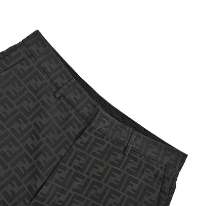Fendi FF old flower all over printed jacquard shorts