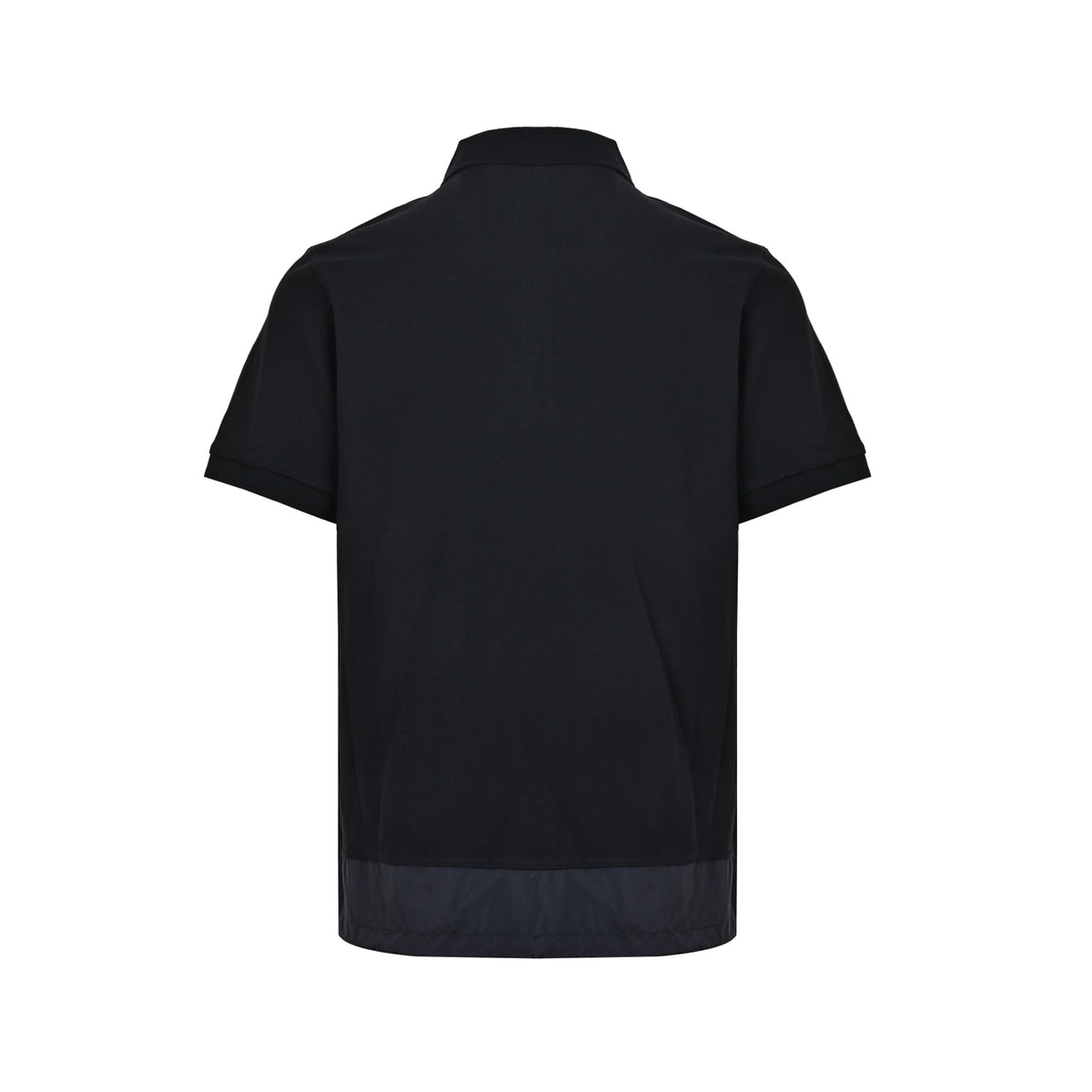 Moncler/Mask Logo Patch Half-Zip Polo Short Sleeves