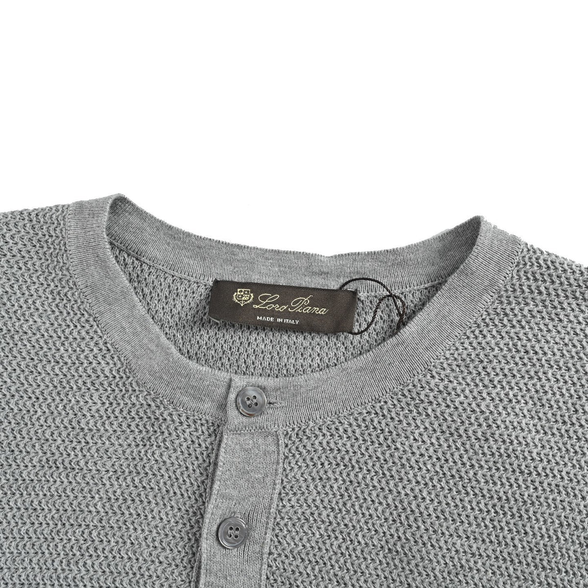 Loro Piana LP Henley collar old money style cashmere sweater