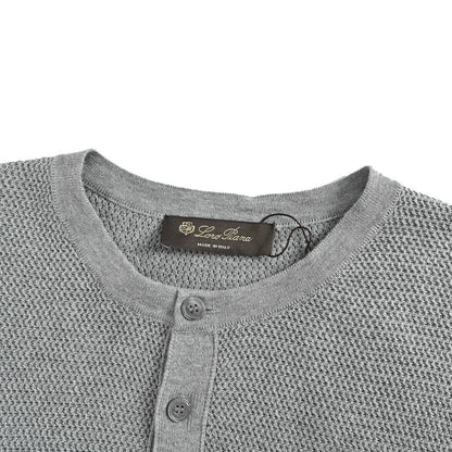 Loro Piana LP Henley collar old money style cashmere sweater