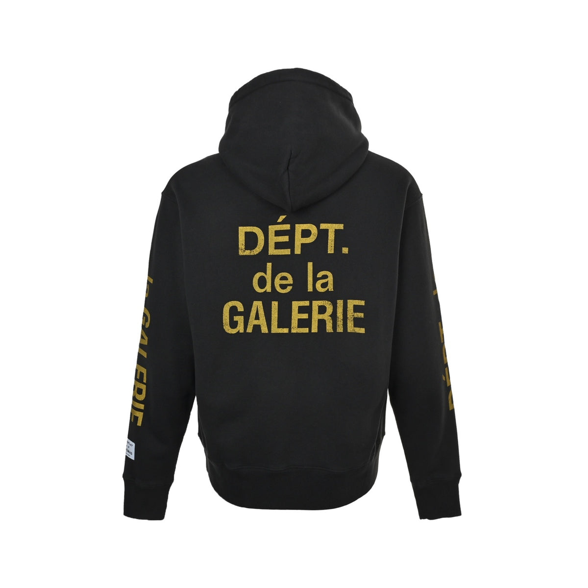 GALLERY DEPT mottled yellow French print hooded sweatshirt