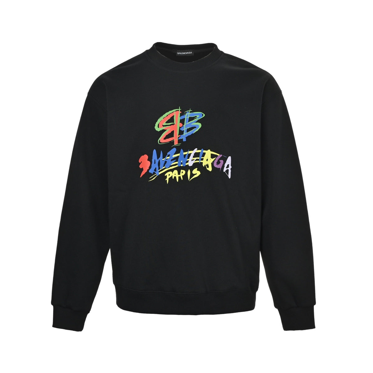 Balenciaga/Balanciaga 25Fw colorful letter round neck sweatshirt