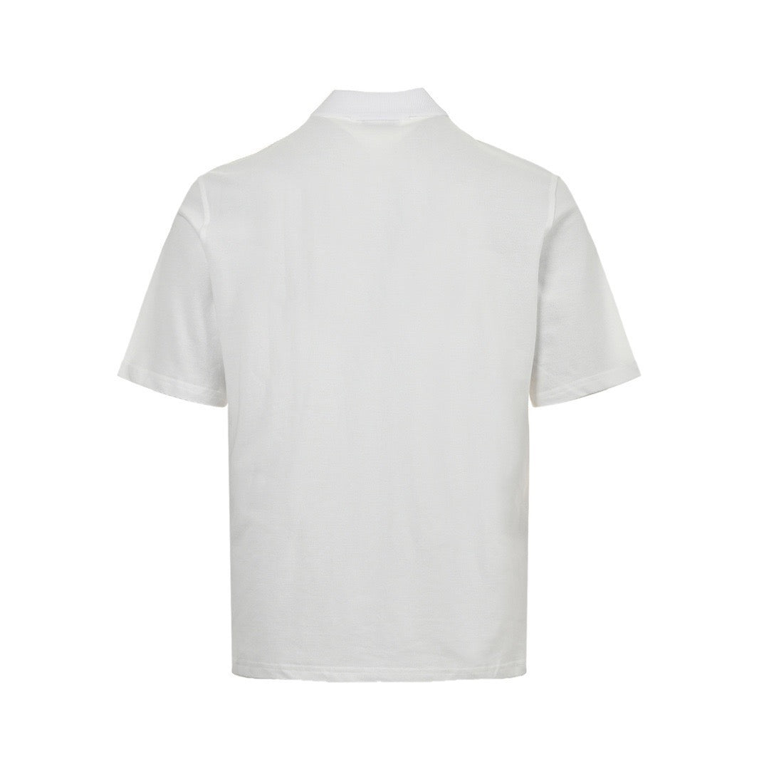 Ferragamo 24ss Polo short sleeves with embroidered letters on the chest