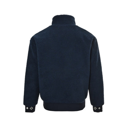 Louis Vuitton 24Fw leather sherpa stand collar jacket