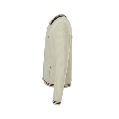 Miu Miu woolen zippered contrast knitted jacket