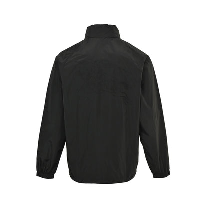 Burberry 25Fw solid color hidden hood jacket with horse embroidery on the back