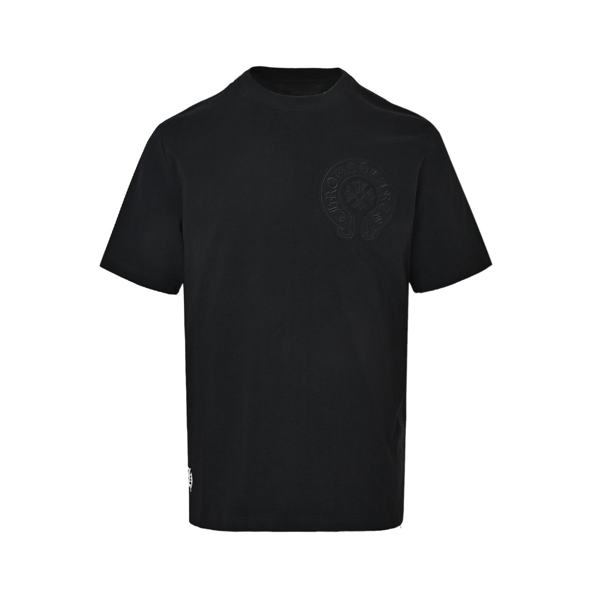 Chrome Hearts/Chrome Heart patched Sanskrit horseshoe embroidered short sleeves