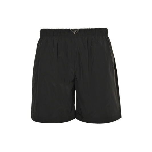 Prada 25ss waist triangle beach shorts