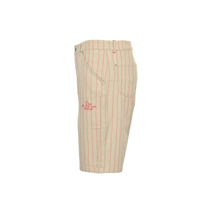 Dior 25ss embroidered letter striped denim shorts