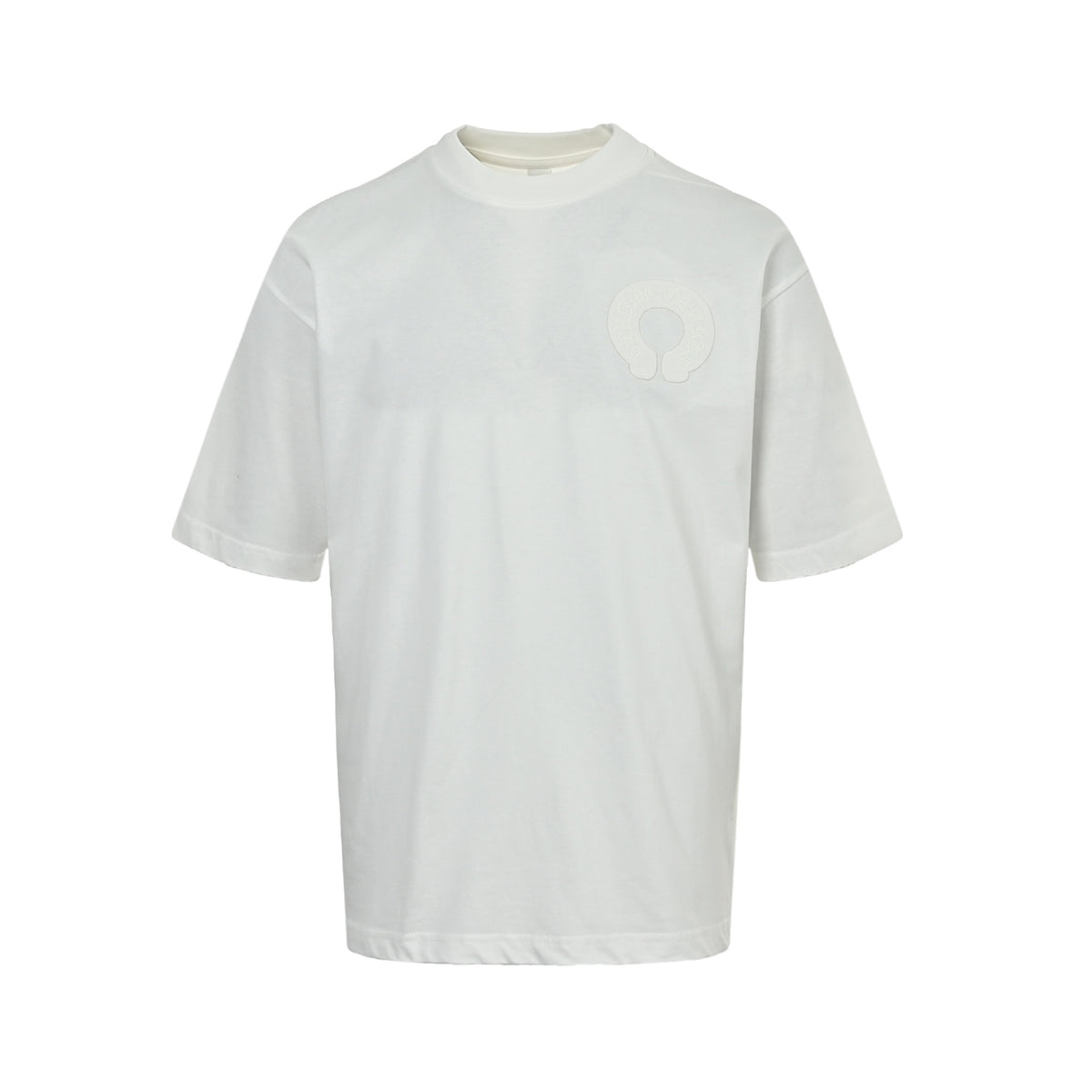 Chrome Hearts/Chrome Heart 26ss burnt patch embroidered letter short sleeves