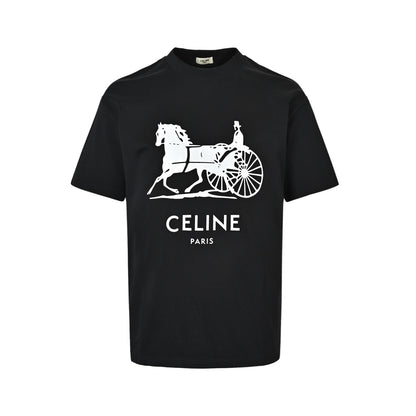 Celine carriage glue print short sleeves