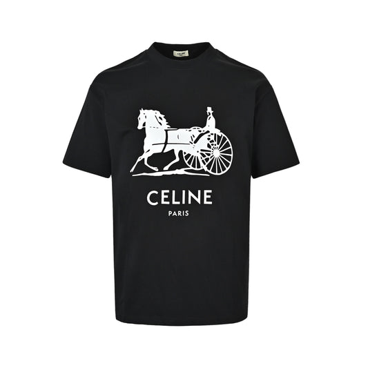 Celine carriage glue print short sleeves
