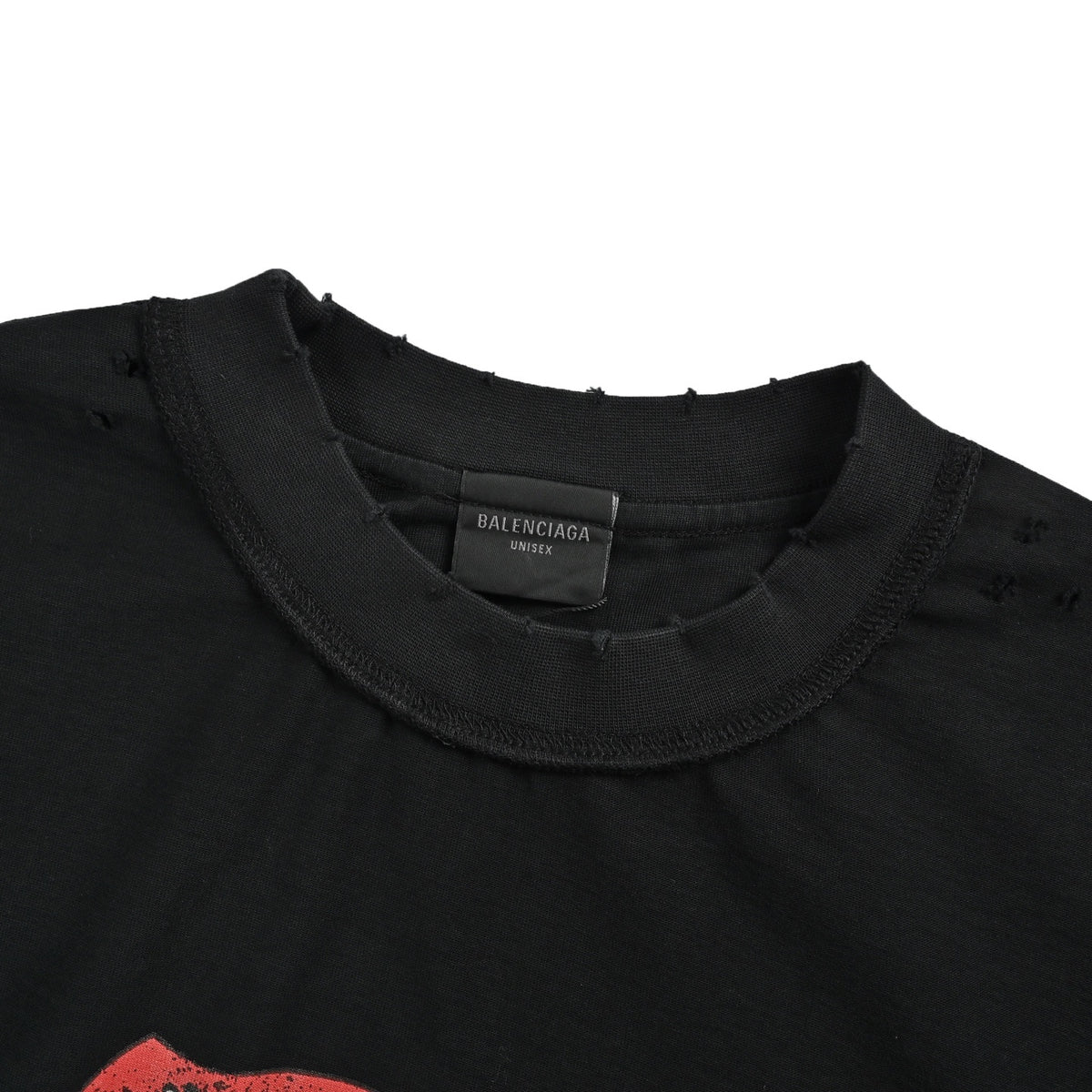 Balenciaga/Balanciaga 24ss castle print distressed short sleeves