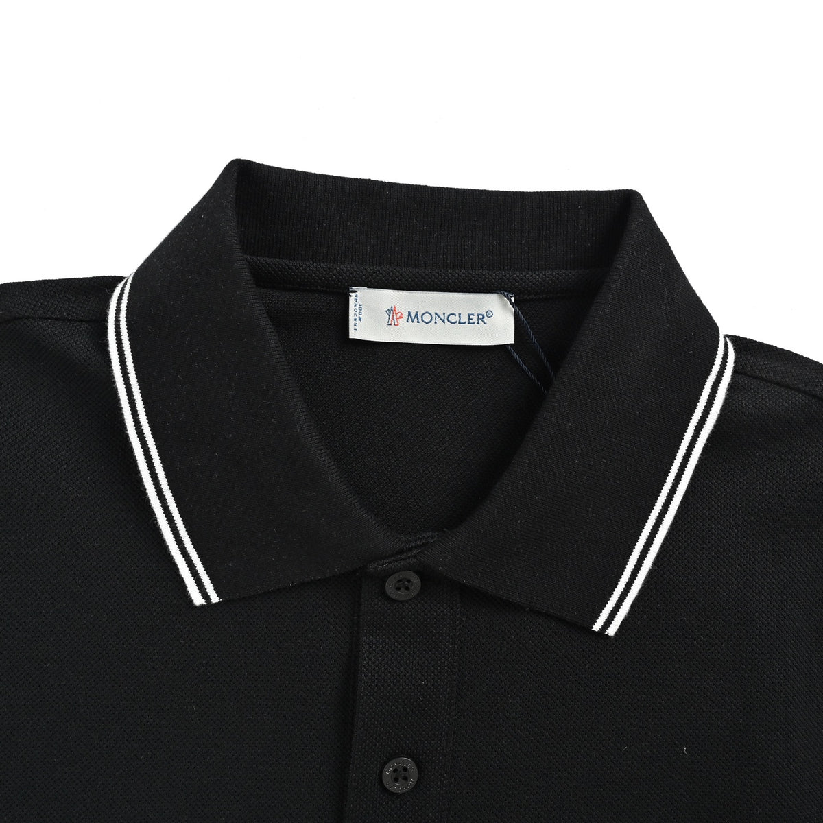 Moncler/Mask 26ss Logo Stripe Contrast Color Polo Short Sleeves on Chest