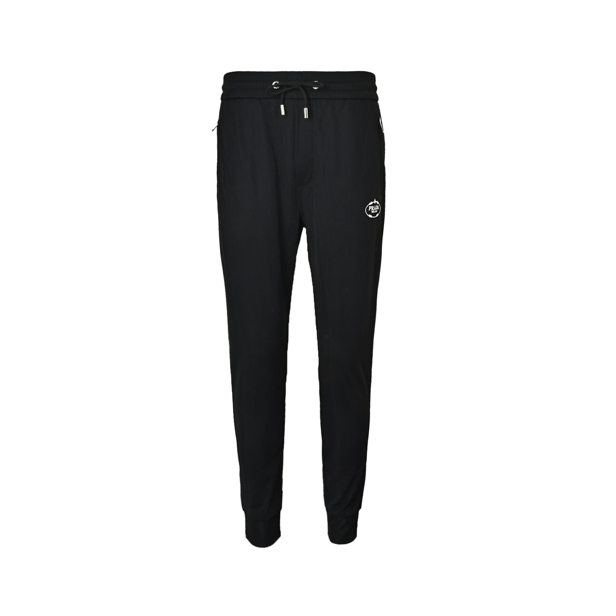 Prada circle embroidered back pocket triangle trousers