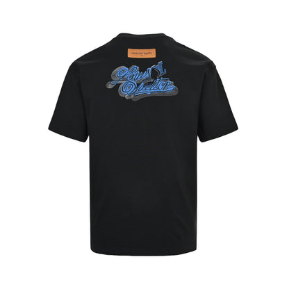 Louis Vuitton short sleeves with front and rear letter logo embroidery